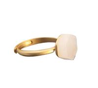 DQZRTUECA Natural Gemstone Jade Band Ring, Silver Inlaid Natural Hetian White Jade Ring Geometric Shape Cold Wind Niche Design Retro Women Opening Adjustable