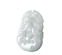 DQZRTUECA Natural White Zodiac Animals Amulet Pendant Necklace for Men and Women