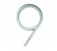 DQZRTUECA Outdoor Address Sign with Numbers 0 to 9 Letters A B C Dash Slash 5 inch Silver(9)