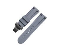 DQZRTUECA Soft Rubber Silicone Diver Watch Strap, 22mm 24mm 26mm Rubber Watch Strap(Gray,24mm)