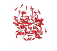 DQZRTUECA Spade Insulated Wire Connector Electrical Crimp Terminal Multiple Sizes Multicolor(Red,SV1.25-4)