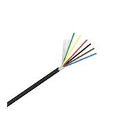 DQZRTUECA UL2547 Multicore Shielded Cable 1 meter 2-7 cores 18-30 AWG for Headphone Control Signal(30 Awg,6Cores)