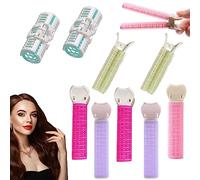 DQZSY 12 PCS Hair Rollers with Clips, Natural Fluffy Root Volume Clip Bang Roller Hair Styling Tool, Curler for Short/Long/Curly Hair