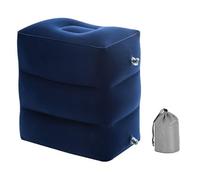 DQZSY Inflatable Travel Footrest, Height Adjustable Pillows, Travel Pillow for Children, Travel Pillow for Sleeping on Airplane, for Travel Sleeping on Car, Flight, Fast Train (Blue)