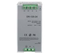 DR-120-24 Power Supply, 24V 5A 120W AC/DC Power Source Pulse Width Modulation Single Output DIN Rail Power Supply