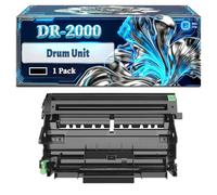 DR-2000 Drum Unit Compatible for Brother DCP-7010L Fax 2820 Fax 2825ML HL-2020 HL-2040 HL-2070N Printers, With Chip Large Capacity 12000 Pages (1 Pack Black)