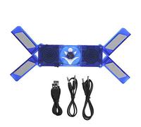 DR - 2009 Laptop Cooling Pad, Foldable Notebook Cooler with LED Fans, Portable USB Powered Cooling Base for Laptops, Ultra - Thin Speakers and Adjustable Blue Light for Enhanced He