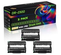 DR-2300 Compatible for Brother Drum Unit with Chip HL-L2360DW HL-L2365DW MFC-L2700DN MFC-L2700DW MFC-L2712 MFC-L2720DW Printers (3 Pack Black)