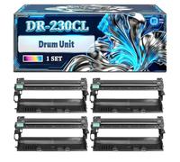 DR-230CL Drum Unit Compatible for Brother DCP-9010CN HL-3070 HL-3040 HL-3070CN MFC-9120 Printers, With Chip Large Capacity 15000 Pages (4-Pack BK/C/M/Y)