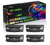 DR-248CL Compatible for Brother Drum Unit with Chip DCP-L3560CDW HL-L8240CDW MFC-L8390CDW HL-L3215CW Printers (4-Pack BK/C/M/Y)