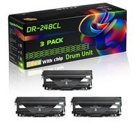DR-248CL Compatible for Brother Drum Unit with Chip HL-L3220CWE MFC-L3760CDW DCP-L3555CDW HL-L8230CDW Printers (3 Pack Black)