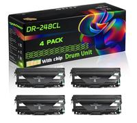 DR-248CL Compatible for Brother Drum Unit with Chip HL-L3220CWE MFC-L3760CDW DCP-L3555CDW HL-L8230CDW Printers (4 Pack Black)