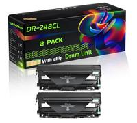 DR-248CL Compatible for Brother Drum Unit with Chip HL-L3220CWE MFC-L3760CDW DCP-L3555CDW HL-L8230CDW Printers (2 Pack Black)