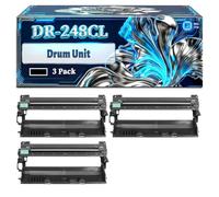 DR-248CL Drum Unit Compatible for Brother MFC-L3740CDW MFC-L3760CDW MFC-L3740CDWE MFC-L8340CDW MFC-L3740DWE MFC-L8390CDW Printers, With Chip Large Capacity 12000 Pages (3 Pack Black)