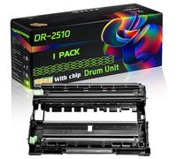 DR-2510 Compatible for Brother Drum Unit with Chip DCP-L2510D DCP-L2620 DCP-L2620DW DCP-L2627 DCP-L2660 DCP-L2665 Printers (1 Pack Black)