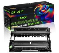 DR-2510 Compatible for Brother Drum Unit with Chip MFC-L2835DW MFC-L2800DW MFC-L2860DW MFC-L2827DWXL Printers (1 Pack Black)