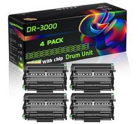 DR-3000 Compatible for Brother Drum Unit with Chip DCP-8040 HL-5100 HL-5140D HL-5170 MFC-8440 Printers (4 Pack Black)