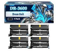 DR-3600 Drum Unit Compatible for Brother MFC-L5710DN MFC-L5710DW MFC-L5715DN MFC-L6710DW MFC-L6910DN MFC-L6915DN DCP-L5510DW Printers, With Chip Large Capacity 45000 Pages (4 Pack Black)