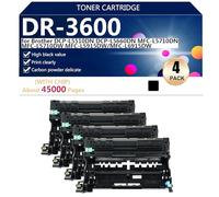 DR-3600 High Capacity Drum Unit Compatible for Brother DCP-L5510DN DCP-L5660DN MFC-L5710DN MFC-L5710DW MFC-L5915DW MFC-L6915DW Printers, Various Specifications Available,Black-4 pack