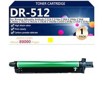 DR-512 Drum Unit High Yield Work for Konica Minolta Bizhub C221 224 284 364 454 554 ADC285 365 Printers (with Chip),Yellow-1 pack