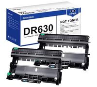 DR-630 DR630 Drum Unit (Not Toner) Replacement for Brother DR630 DR-630 DR 630 to use with HL-L2360DW HL-L2380DW DCP-L2540DW DCP-L2540DW MFC-L2705DW MFC-L2707DW HL-L2300D HL-L2340DW Printer (2 Black)