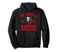 Dr. Acula's Blood Bank Creepy Vampire Funny Halloween Pullover Hoodie