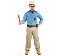 Dr. Alan Grant Costume for Men - Authentic Jurassic Park Outfit - Paleontologist Costume Set with Accessories