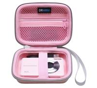 DR·AMIU Digital Camera Case Compatible with CAMKORY, KODAK PIXPRO FZ45-BK / FZ55-BK, Fleafer, Lecran, Jukanur, Anteam, VAHOIALD Cameras, Black Small Camera Case, Pink Small Camera Bag