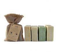 Dr.Ancient Aloe Vera, Stinging Nettle, Goat Milk & Donkey Milk Soap Bar Set (4-Pack) - Organic Handmade Natural Soap Bars, Chemical-Free Gentle Cleanser for Face & Body