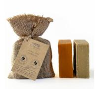 Dr.Ancient Bittim & Aleppo Soap Bar Set (2-Pack) - Organic Handmade Vegan Soap Bars, Natural Chemical-Free, Gentle Cleanser for Face & Body