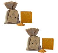 Dr.Ancient Sulphur Soap Bar Organic Natural Vegan Traditional Handmade Antique - Antibacterial, Effective For Acne - Absolutely No Chemicals! Pure Natural Soap! (Pack of 2)
