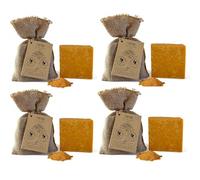 Dr.Ancient Sulphur Soap Bar Organic Natural Vegan Traditional Handmade Antique - Antibacterial, Effective For Acne - Absolutely No Chemicals! Pure Natural Soap! (Pack of 4)