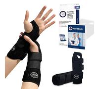 Dr. Arthritis 2 Pack Doctor Developed Carpal Tunnel Wrist Braces & Doctor Handbook- Adjustable Night Wrist Support With Metal Splints, Hand & Wrist Stabiliser For Men & Women (Black)