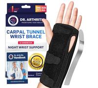 Dr. Arthritis Day & Night Support Carpal Tunnel Wrist Brace, Adjustable Hand Splint with Cushion Padding for Wrist Pain Relief, Right & Left Carpal Tunnel Wrist Brace, Fits Both Hands (1 Pack)