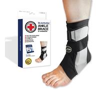 Dr.Arthritis Doctor Developed Ankle Brace For Sprained Ankle & Doctor Handbook, Support Stabilizer Splint For Injured Foot Foot Brace For Peroneal Tendonitis Ankle Brace For Women & Men (S, Single)
