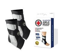 Dr. Arthritis Doctor Developed Ankle Brace for Sprained Ankle, Support Stabilizer Splint for Injured Foot - Foot Brace with Achilles & Peroneal Tendonitis- Doctor Handbook (Pair, L)