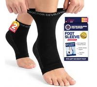 Dr.Arthritis Doctor Developed Copper Ankle Compression Support & Doctor Handbook, Compression Ankle Support For Women & Men, Ankle Support For Sprained Ankle, Sports Ankle Support (Black, 2