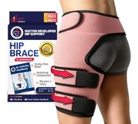 Dr.Arthritis Doctor Developed Hip Support Brace & Doctor Handbook - Hip Support for Men & Women (S/M, Pink)