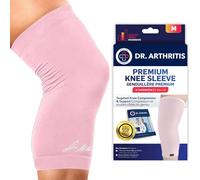 Dr.Arthritis Doctor Developed Knee Brace & Doctor Handbook/Knee Support/Compression Sleeve-Relief For Joint Disease (Osteo/Rheumatoid), Tendonitis, Running & Weightlifting (Pink, M)
