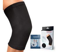 Dr. Arthritis Doctor Developed Knee Brace/Knee Support/Compression Sleeve & HANDBOOK - Relief for Joint Disease (Osteo/Rheumatoid), Tendonitis, Running & Weightlifting (Black, L)