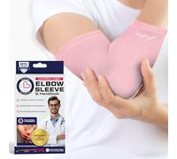 Dr.Arthritis Doctor Developed Ladies Pink Elbow Compression Sleeve & Doctor Handbook - Relief From Tennis Withgolfers Elbow (Pink, Large)