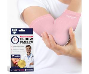 Dr.Arthritis Doctor Developed Ladies Pink Elbow Compression Sleeve & Doctor Handbook - Relief From Tennis Withgolfers Elbow (Pink, Large)