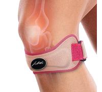 Dr.Arthritis Doctor Developed Patella Tendon Strap & Doctor Handbook - knee Strap/Brace And - Patellar Tendonitis Jumper S Knee -Runner S Knee, Itbs, Chondromalacia (Pink, Single)