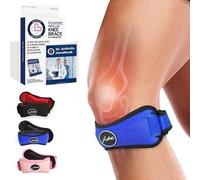 Dr.Arthritis Doctor Developed Patella Tendon Strap for knee support & Doctor Handbook (Blue, Single)