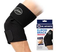 Dr.Arthritis Doctor Developed Premium Copper Lined Elbow Support Brace & Doctor Handbook - Relief & Support For Elbow Injuries And Other Elbow Conditions