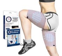 Dr.Arthritis Doctor Developed Thigh Compression Sleeve For Women And Men & Doctor Handbook, Breathable Leg Wraps Medical Hamstring Compression Sleeve, Groin Brace (M, Pink, 1 Pair)