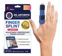 Dr. Arthritis Doctor Developed Trigger Finger Splint & Doctor Handbook For Mallet,Injury Recovery, Grip Support, Straightener Tool, Broken Finger Support For Index, Middle, Ring (Navy L/Xl 1 Pack)