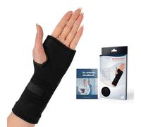 Dr. Arthritis Doctor Developed Wrist & Hand Compression Sleeve/Support/Brace, Palm Protector with Gel Pad, Optimum comfort for Carpal Tunnel, RSI & More Black (S)