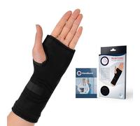 Dr. Arthritis Doctor Developed Wrist & Hand Compression Sleeve/Support/Brace, Palm Protector with Gel Pad, Optimum comfort for Carpal Tunnel, RSI & More Black, (L)