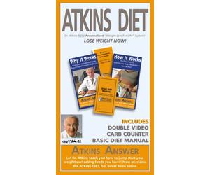 Dr. Atkins - Atkins' Diet - Atkins' Answer [VHS]. Includes: Double Video; Carb Counter; Basic Diet Manual